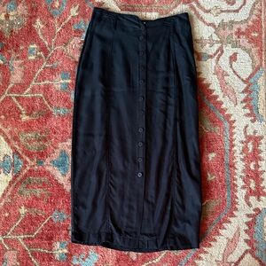 Urban Outfitters Black Button-Front Pencil Skirt